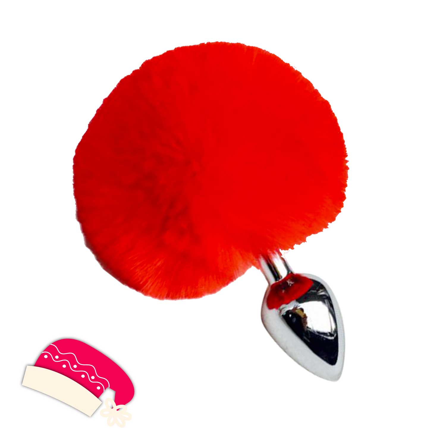 Plug Anal De Acero Inoxidable Dildo Con Cola De Conejo