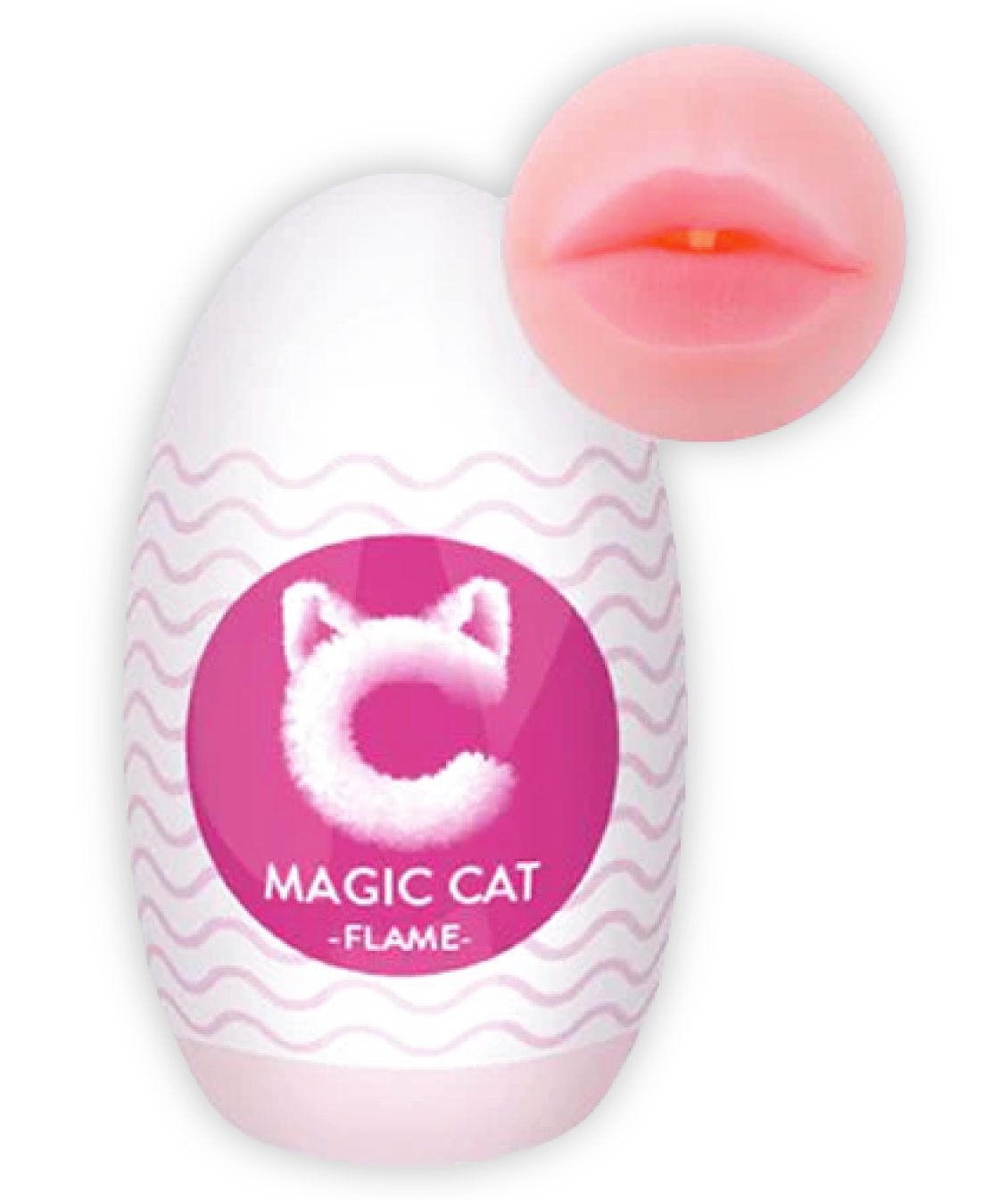 Huevo Masturbador Magic Cat Flame Boca TPE Texturizado